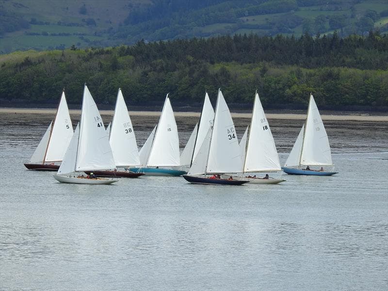 Traeth Llydan beach with Beaumaris Castle across the water